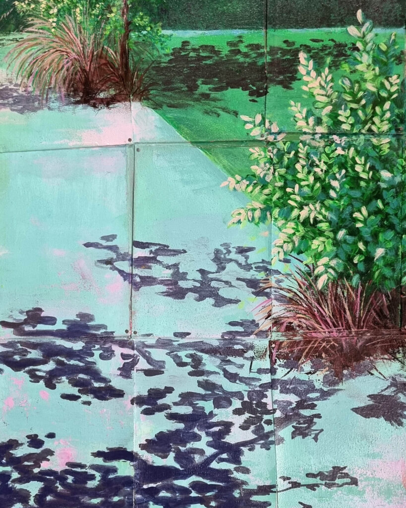 Detail Kunstwerk Freibad von Annett Wagner