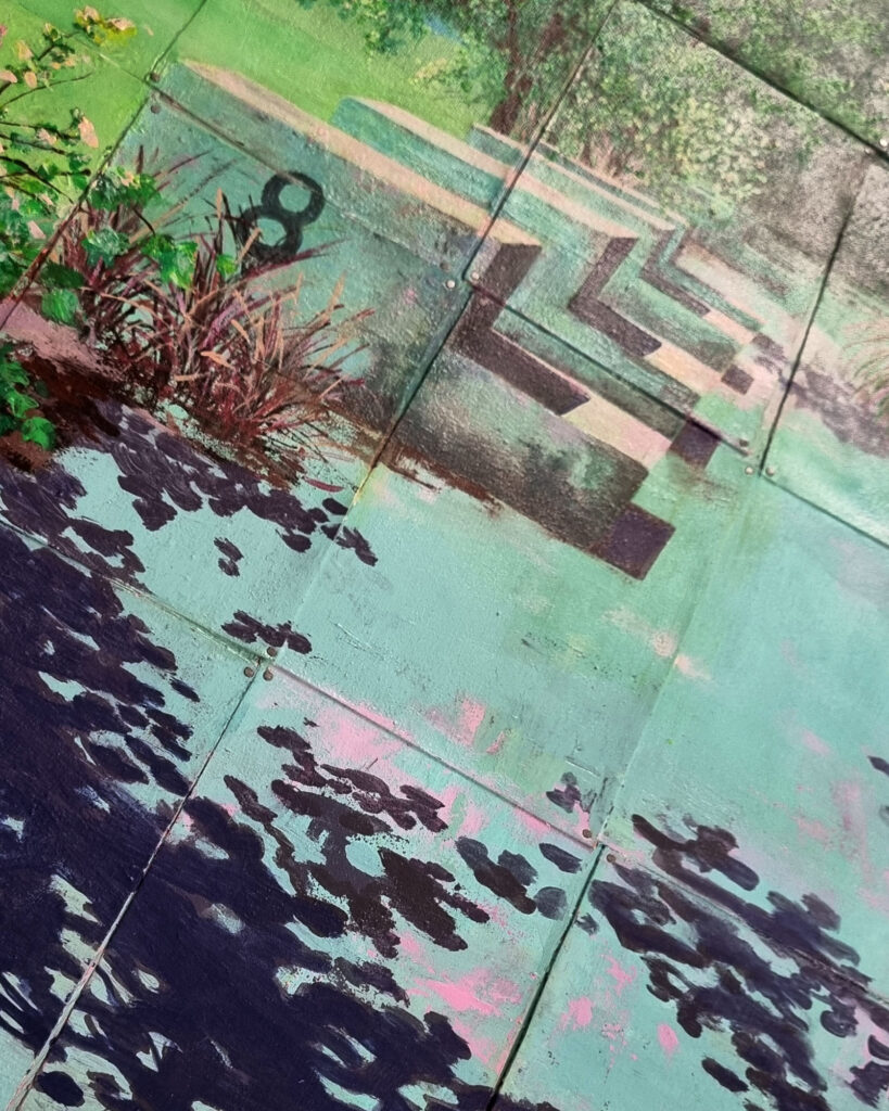 Detail Kunstwerk Freibad