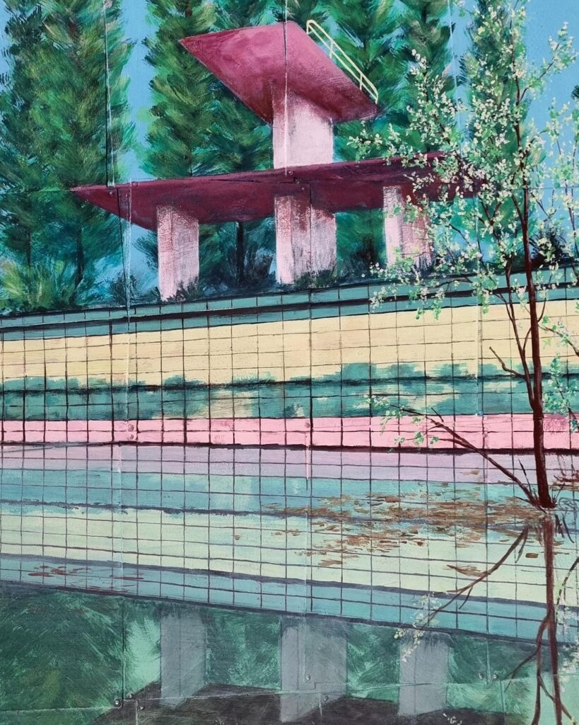 Sprungturm im alten Freibad, Bild von Annett Wagner