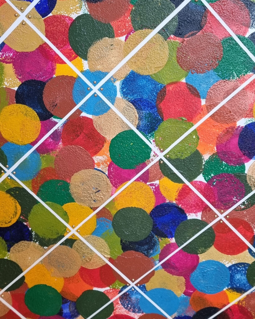 Abstrakte Kunst von Annett Wagner, Detailfoto, Grüne Woche SDG 