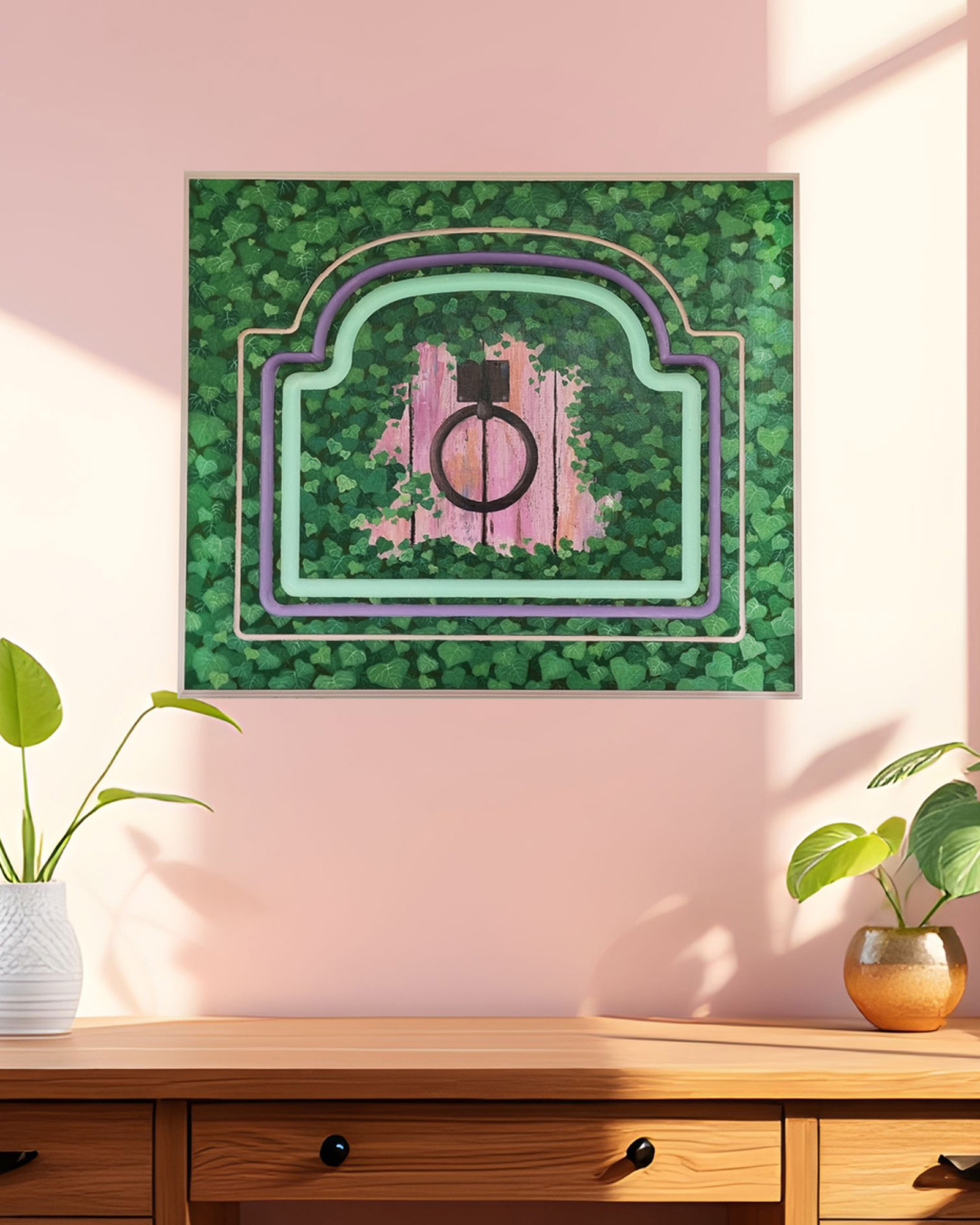 Grünes Eingangstor, Upcycling Kunst