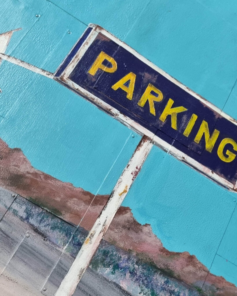 Detail Kunstwerk Parkung, Roadsign, Annett Wagner