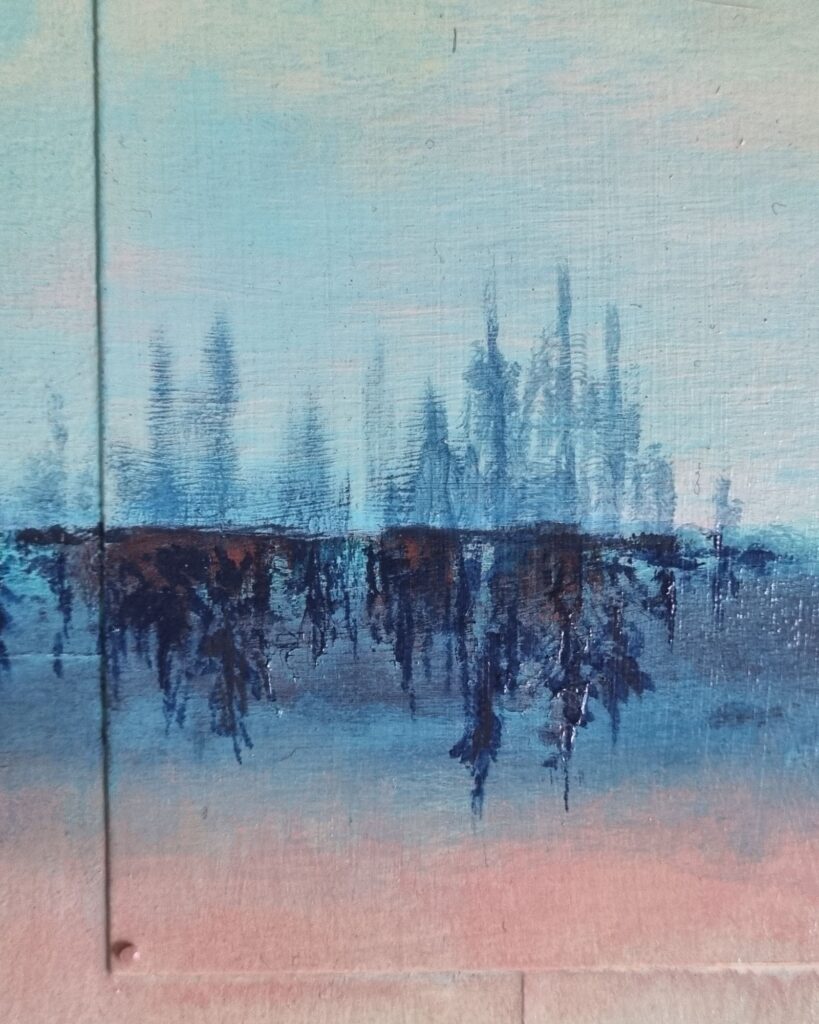 Malerei von Wasserspiegelung, Slow Living Annett Wagner