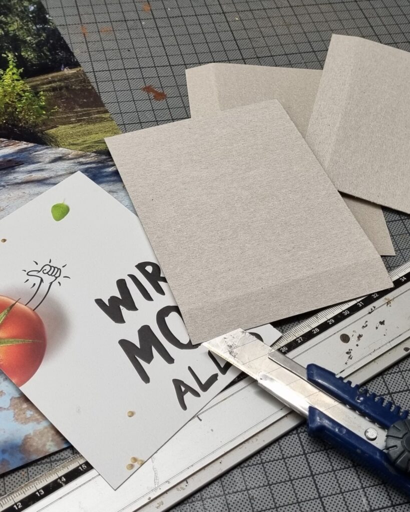 Pizzakarton für Upcycling Kunst