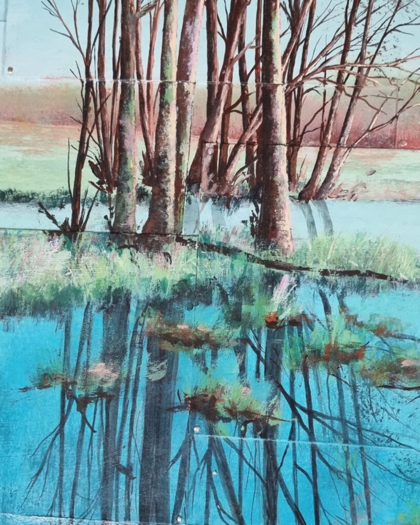Spreewald Landschaft Auenwald, landschaftsmalerei von Annett Wagner