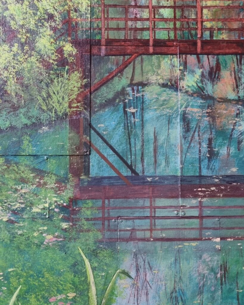 Spreewaldbrücke Detail, Malerei von Annett Wagner
